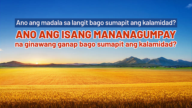 Ano ang pagdadala bago sumapit ang kalamidad? Ano ang isang mananagumpay na ginawa bago sumapit ang kalamidad?